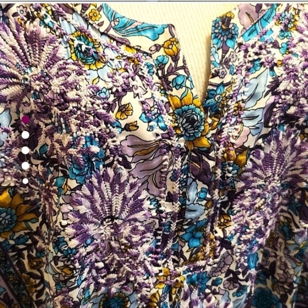 Soft surroundings, embroidery, tunic or mini dress Boho Cottagecore